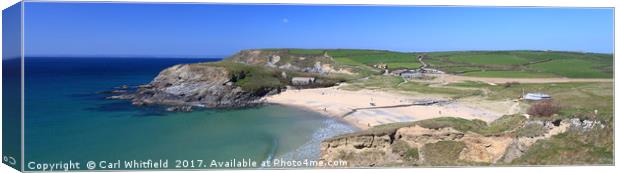 Church Cove in Cornwall, Panoramic. Canvas Print by Carl Whitfield