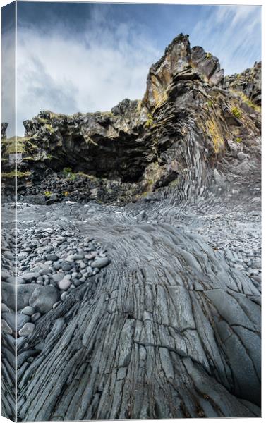 Hellnar Beach, Snæfellsnes Peninsula, Iceland Canvas Print by John Illingworth