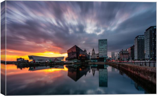 Liverpool's Canning Dock Sunset Canvas Print by Andrew George
