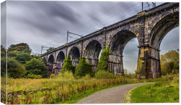 The Sankey Viaduct  Canvas Print by Andrew George