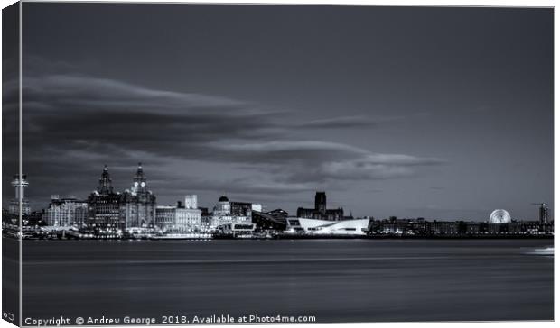 Liverpool Cityscape Canvas Print by Andrew George