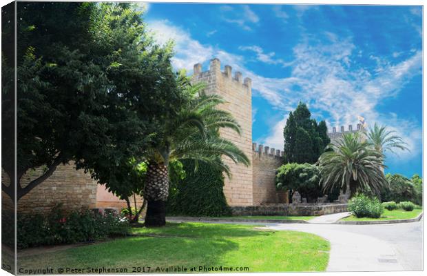 Old Alcudia Town Wall, Majorca Canvas Print by Peter Stephenson