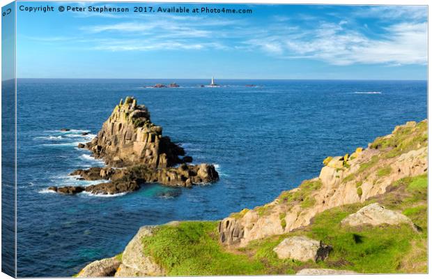 Lands End Cornwall on the Penwith Peninsula Canvas Print by Peter Stephenson