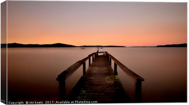            Sunrise at Binalong Bay.....Tasmania    Canvas Print by imi koetz