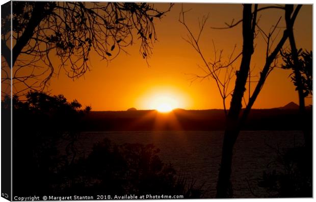 Noosa sunset  Canvas Print by Margaret Stanton