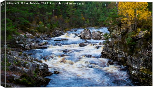 Blackwater River falls Canvas Print by Paul Baldwin