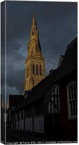 Leicester Cathedral in the evening Light  Canvas Print by Trevor Ellis
