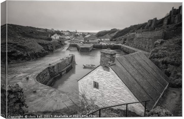 Porthgain Harbour Canvas Print by chris ball