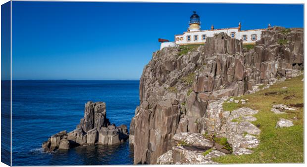 Neist Point Lighthouse - Isle of Skye Canvas Print by John Frid