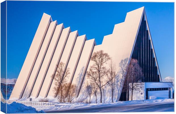 The Arctic Cathedral in Tromso Canvas Print by John Frid