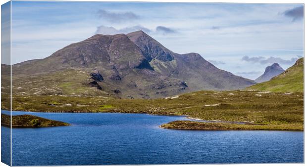 Cul Beag seen over Locan an Ais Canvas Print by John Frid