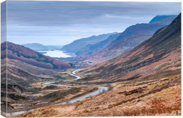 Glen Docherty and Loch Maree Canvas Print by John Frid