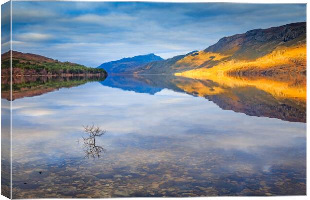 Loch Maree reflections Canvas Print by John Frid