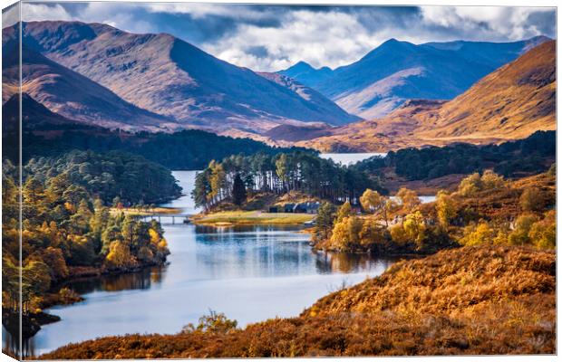 Loch Affric and Affric Lodge Canvas Print by John Frid