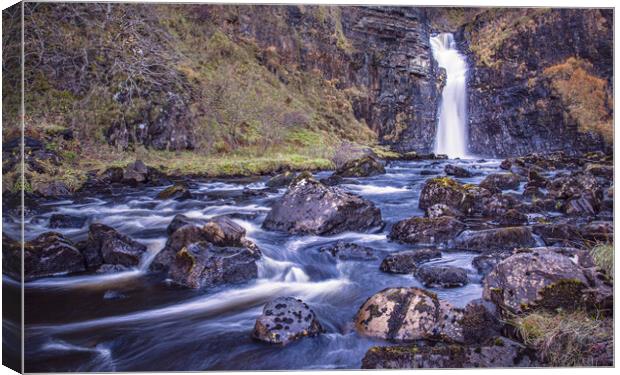 Lealt Falls on the Isle of Skye Canvas Print by John Frid