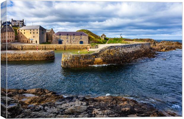Harbour at Portsoy Canvas Print by John Frid