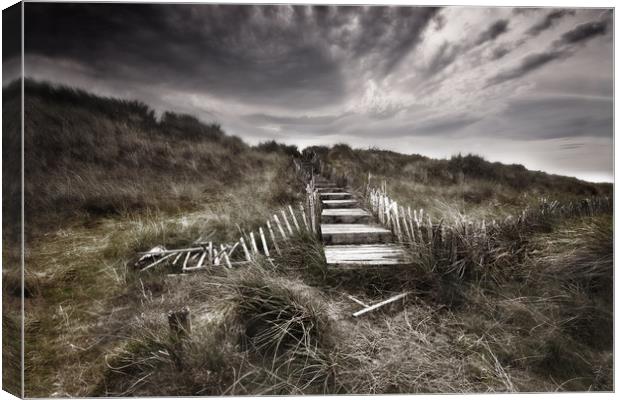 Forgotten Steps at Allonby Canvas Print by John Frid