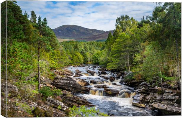 Blackwater River, Little Garve Canvas Print by John Frid