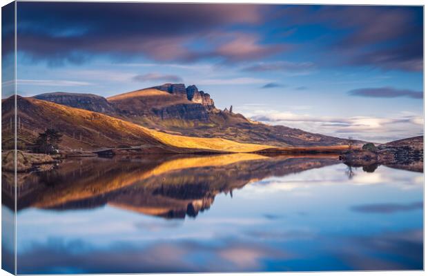 The Storr and Loch Fada on the Isle of Skye Canvas Print by John Frid