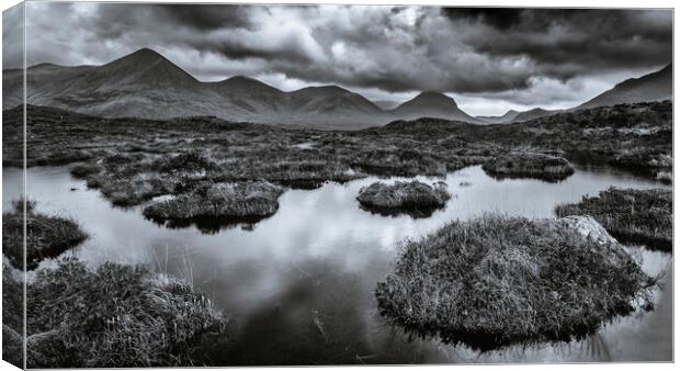 The Red Cuillin Range - Isle of Skye Canvas Print by John Frid