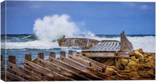 Lossiemouth Storm Canvas Print by John Frid