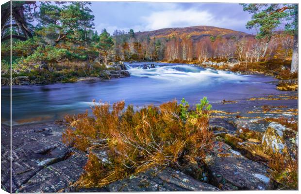 River Affric in the Scottish Highlands Canvas Print by John Frid