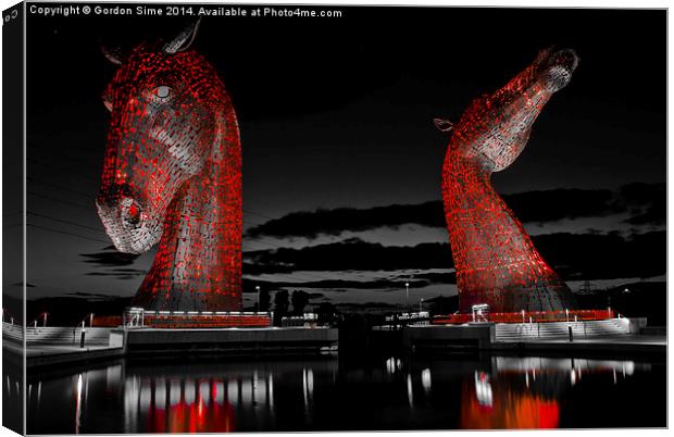  The Kelpies Canvas Print by Gordon Sime