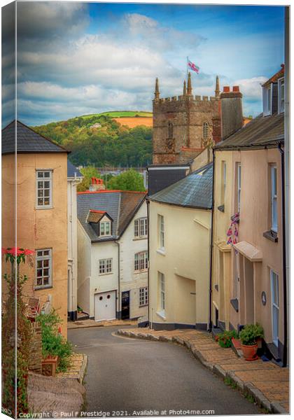 Crowther's Hill, Dartmouth, Devon  Canvas Print by Paul F Prestidge