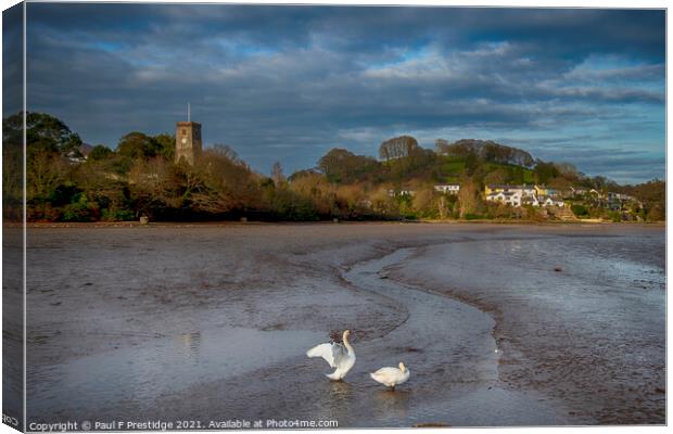 Timeless Beauty Stoke Gabriels Tidal Mill Pool Canvas Print by Paul F Prestidge