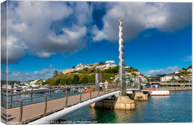 Majestic Torquay Harbour Bridge Canvas Print by Paul F Prestidge