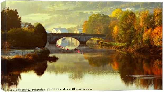 Magical Totnes Autumn Morning Canvas Print by Paul F Prestidge