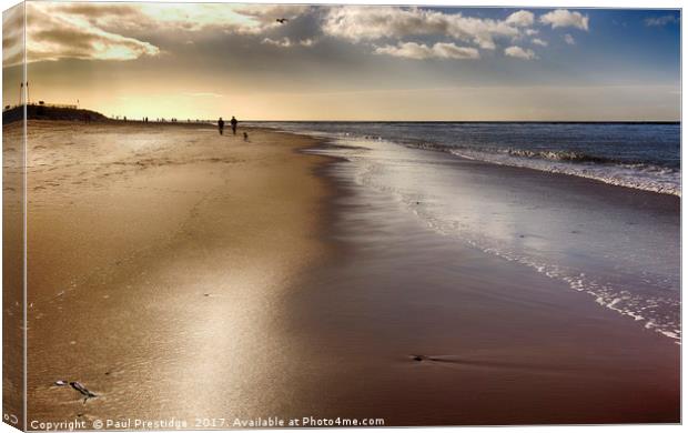 Exmouth Beach in the Early Morning Canvas Print by Paul F Prestidge