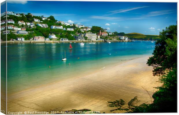 Salcombes Serene Seaside Splendor Canvas Print by Paul F Prestidge