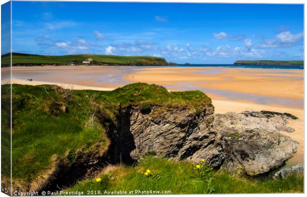 The Camel Estuary, Cornwall Canvas Print by Paul F Prestidge