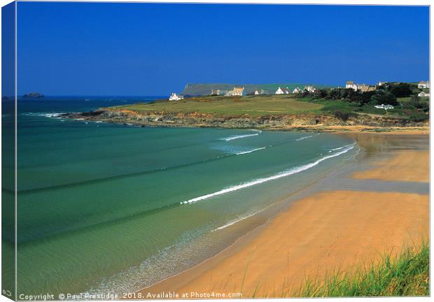 Daymer Bay, North Cornwall Canvas Print by Paul F Prestidge