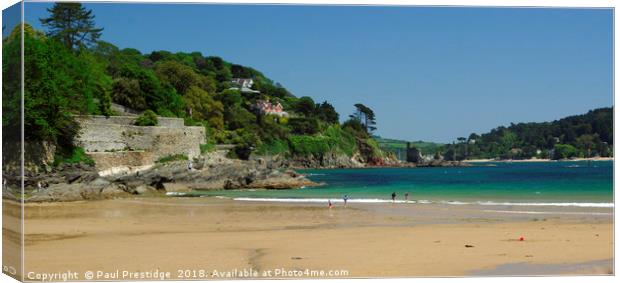 South Sands Salcombe Canvas Print by Paul F Prestidge