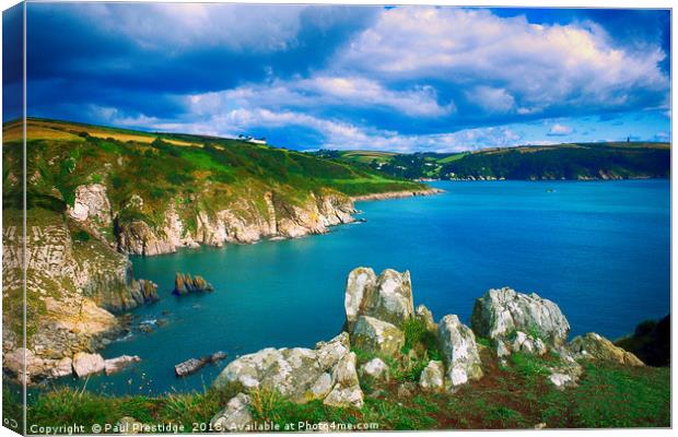 Towards the Mouth of The Dart Canvas Print by Paul F Prestidge