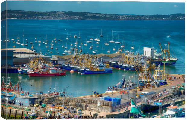 Brixham Harbour after the Trawler Race Canvas Print by Paul F Prestidge