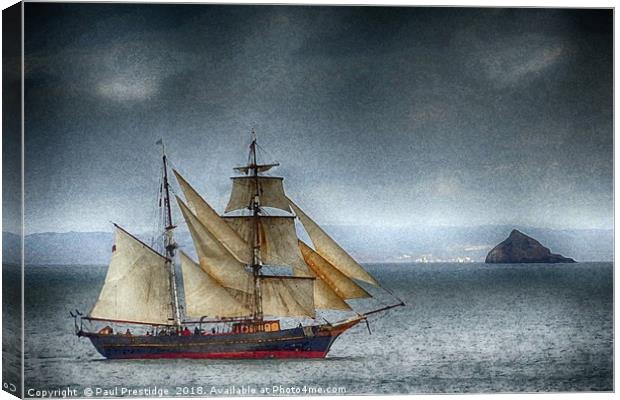 The Mighty Tres Hombres Sets Sail Canvas Print by Paul F Prestidge