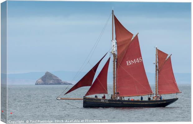 Pilgrim Heading for Torquay Canvas Print by Paul F Prestidge