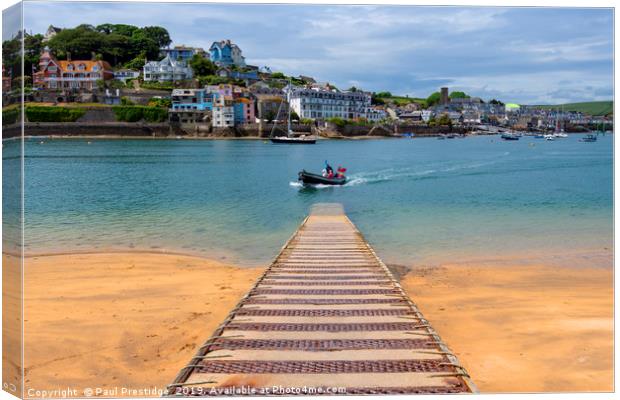 Salcombe view from the Ferry Slipway Canvas Print by Paul F Prestidge