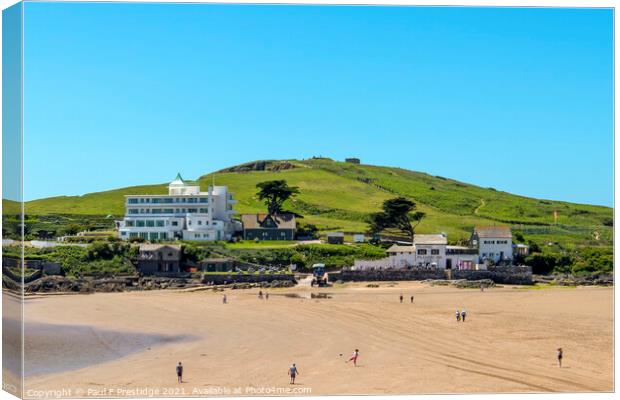 The Burgh Island Hotel, Bigbury on Sea Canvas Print by Paul F Prestidge