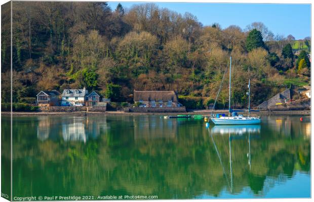 On the Banks of the River Dart Canvas Print by Paul F Prestidge