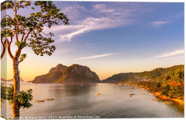 Sunset in Palawan Canvas Print by Marco Bicci