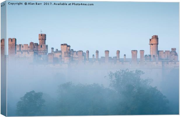Arundel Castle on a Misty Morning Canvas Print by Alan Barr