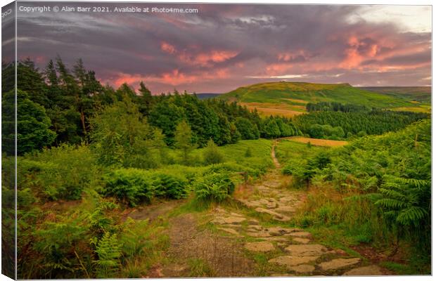 Evening Over the Cleveland Way Trail Canvas Print by Alan Barr