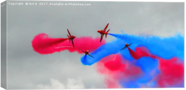 Red Arrows HDR Painting Canvas Print by Art G