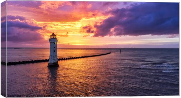 New Brighton Lighthouse  Canvas Print by Graham Morris