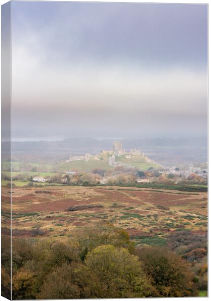 Corfe Castle Canvas Print by Alan Jackson