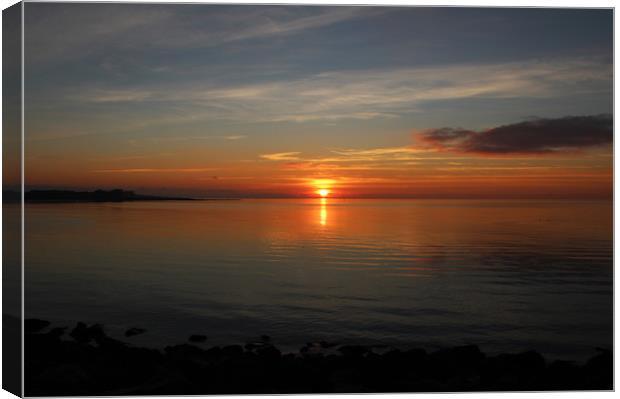 Morecambe Bay Sunset Canvas Print by Lauren Crawford